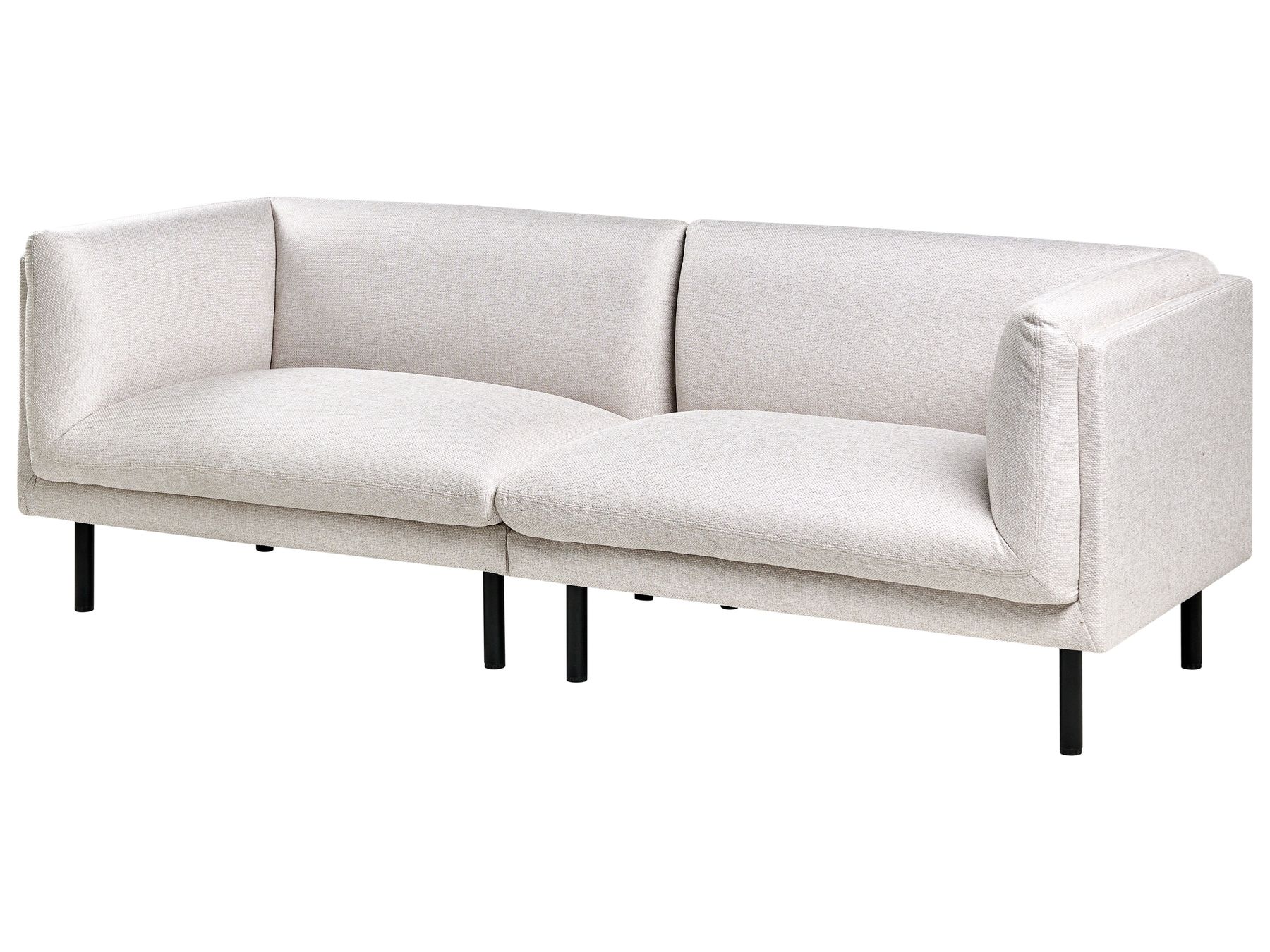 Sofa VORGOD Fabric Light Beige 3 Seater