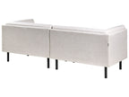 Sofa VORGOD Fabric Light Beige 3 Seater