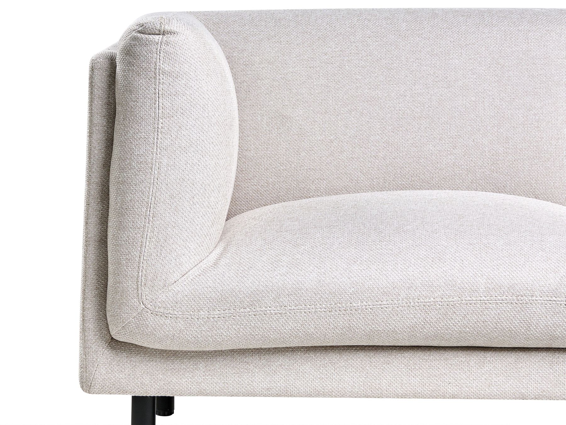 Sofa VORGOD Fabric Light Beige 3 Seater