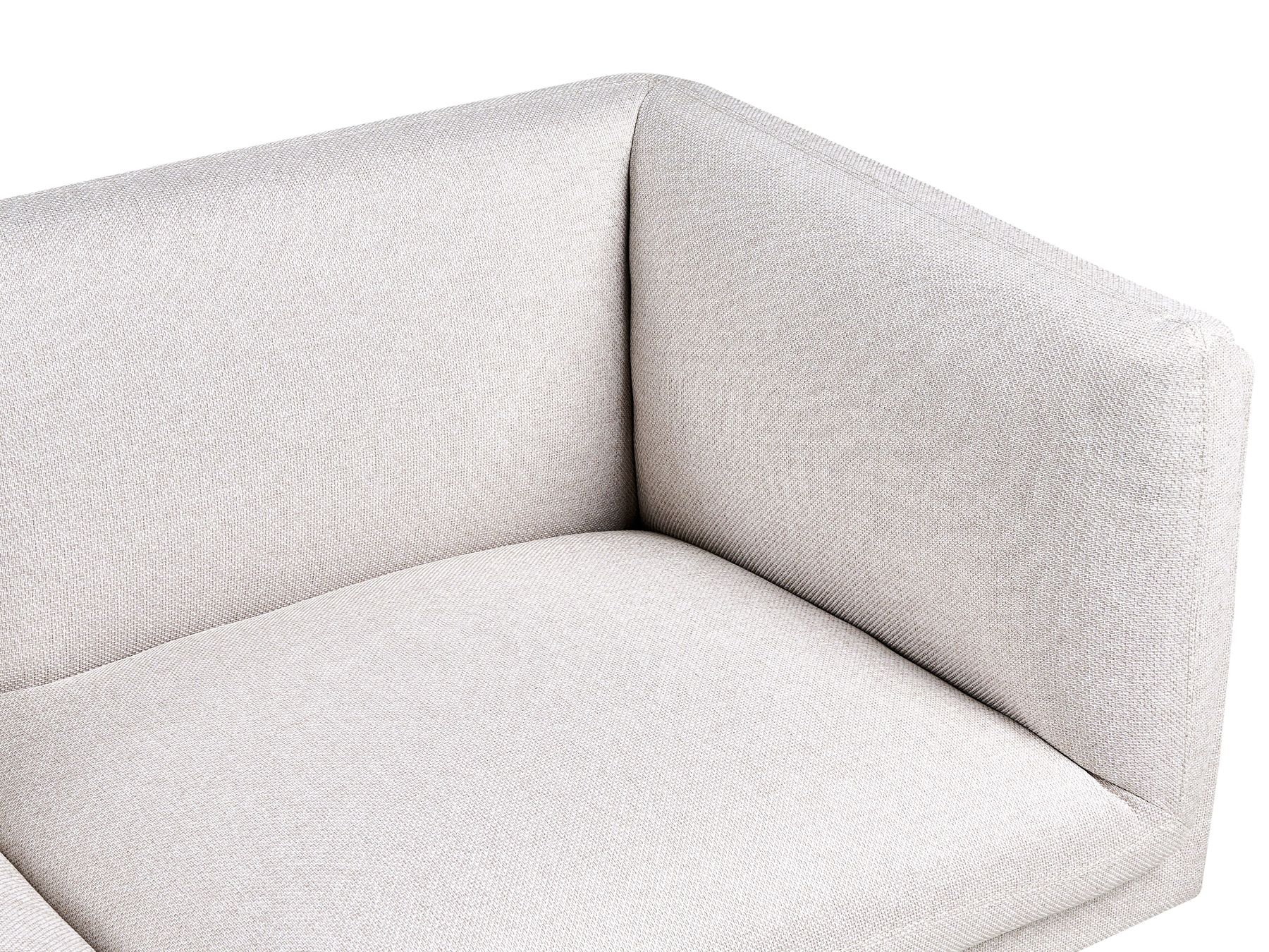 Sofa VORGOD Fabric Light Beige 3 Seater