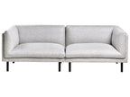 Sofa VORGOD Fabric Light Grey 3 Seater