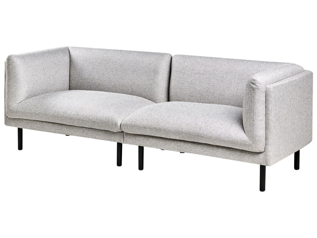 Sofa VORGOD Fabric Light Grey 3 Seater
