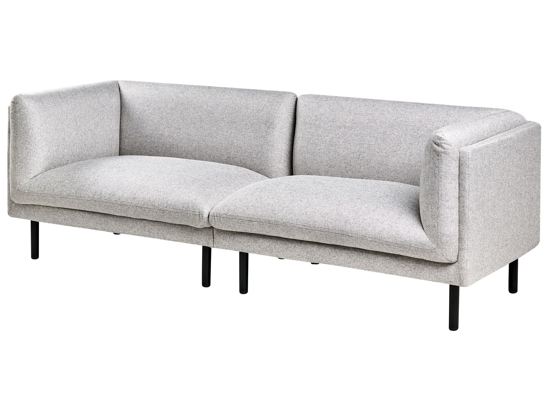 Sofa VORGOD Fabric Light Grey 3 Seater