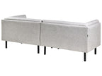 Sofa VORGOD Fabric Light Grey 3 Seater