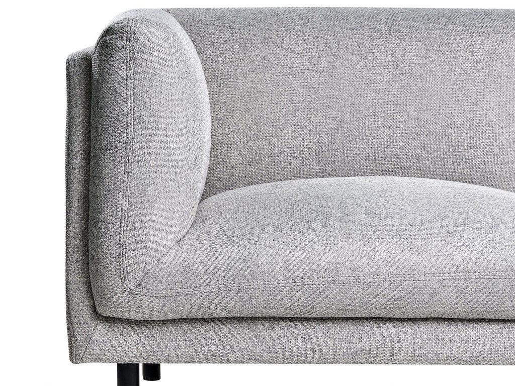 Sofa VORGOD Fabric Light Grey 3 Seater