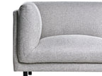 Sofa VORGOD Fabric Light Grey 3 Seater