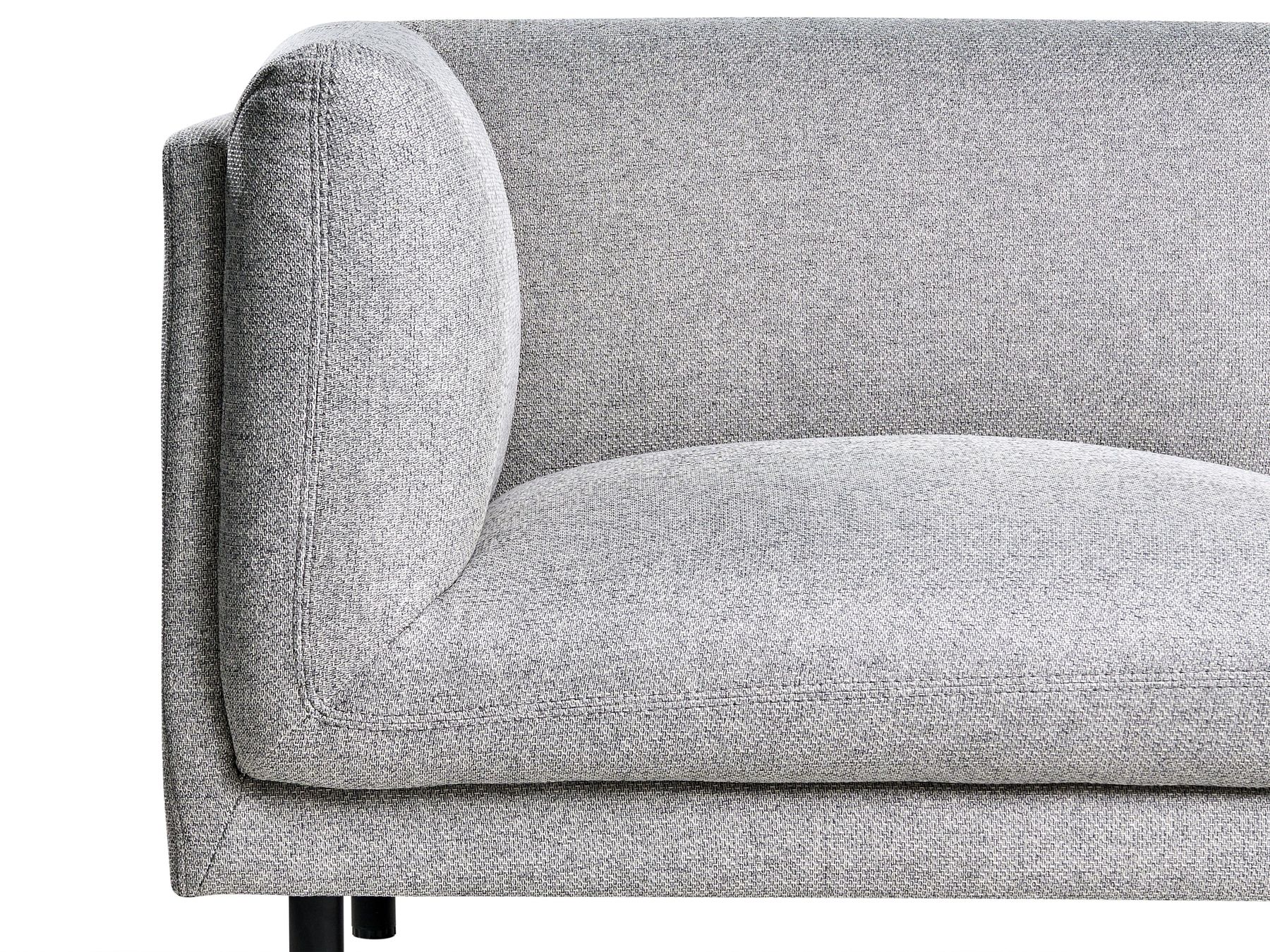 Sofa VORGOD Fabric Light Grey 3 Seater