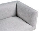 Sofa VORGOD Fabric Light Grey 3 Seater
