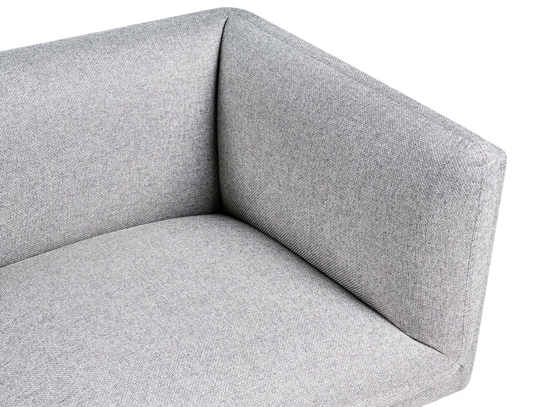 Sofa VORGOD Fabric Light Grey 3 Seater