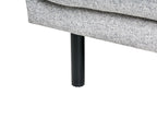 Sofa VORGOD Fabric Light Grey 3 Seater