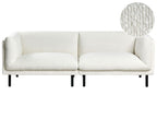 Sofa VORGOD Boucle Off-White 3 Seater