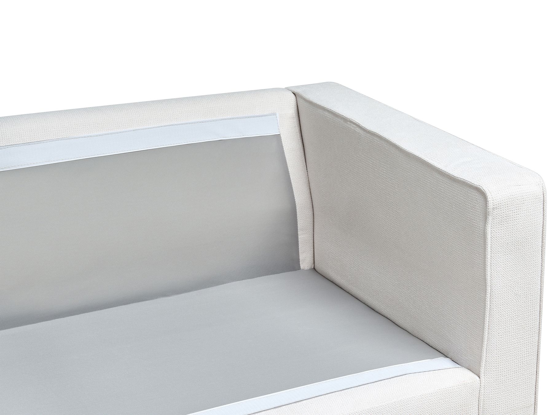 Sofa SAVALEN Fabric Off-White 3 Seater
