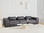 Modular Sofa BRANDE Faux Leather Black 3 Seater