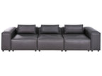 Modular Sofa BRANDE Faux Leather Black 3 Seater
