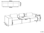 Modular Sofa BRANDE Faux Leather Black 3 Seater