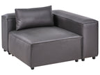 Modular Sofa BRANDE Faux Leather Black 3 Seater