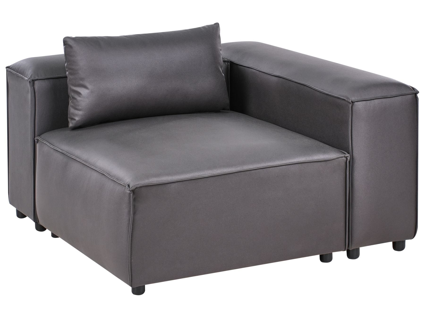 Modular Sofa BRANDE Faux Leather Black 3 Seater