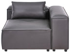 Modular Sofa BRANDE Faux Leather Black 3 Seater