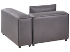 Modular Sofa BRANDE Faux Leather Black 3 Seater