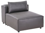 Modular Sofa BRANDE Faux Leather Black 3 Seater