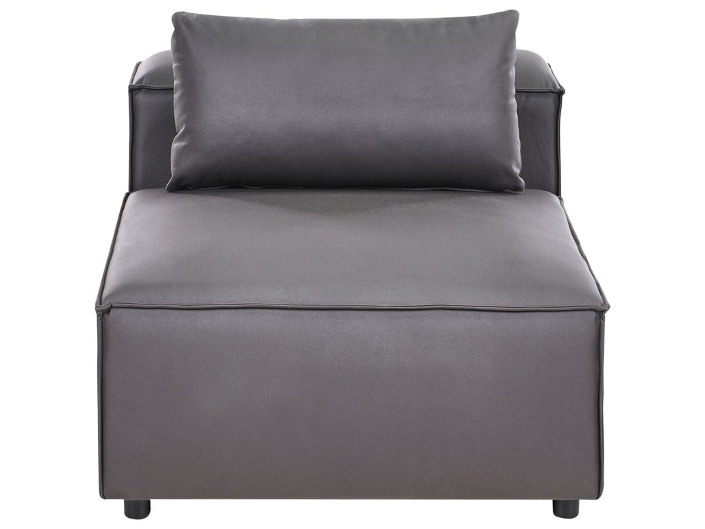 Modular Sofa BRANDE Faux Leather Black 3 Seater