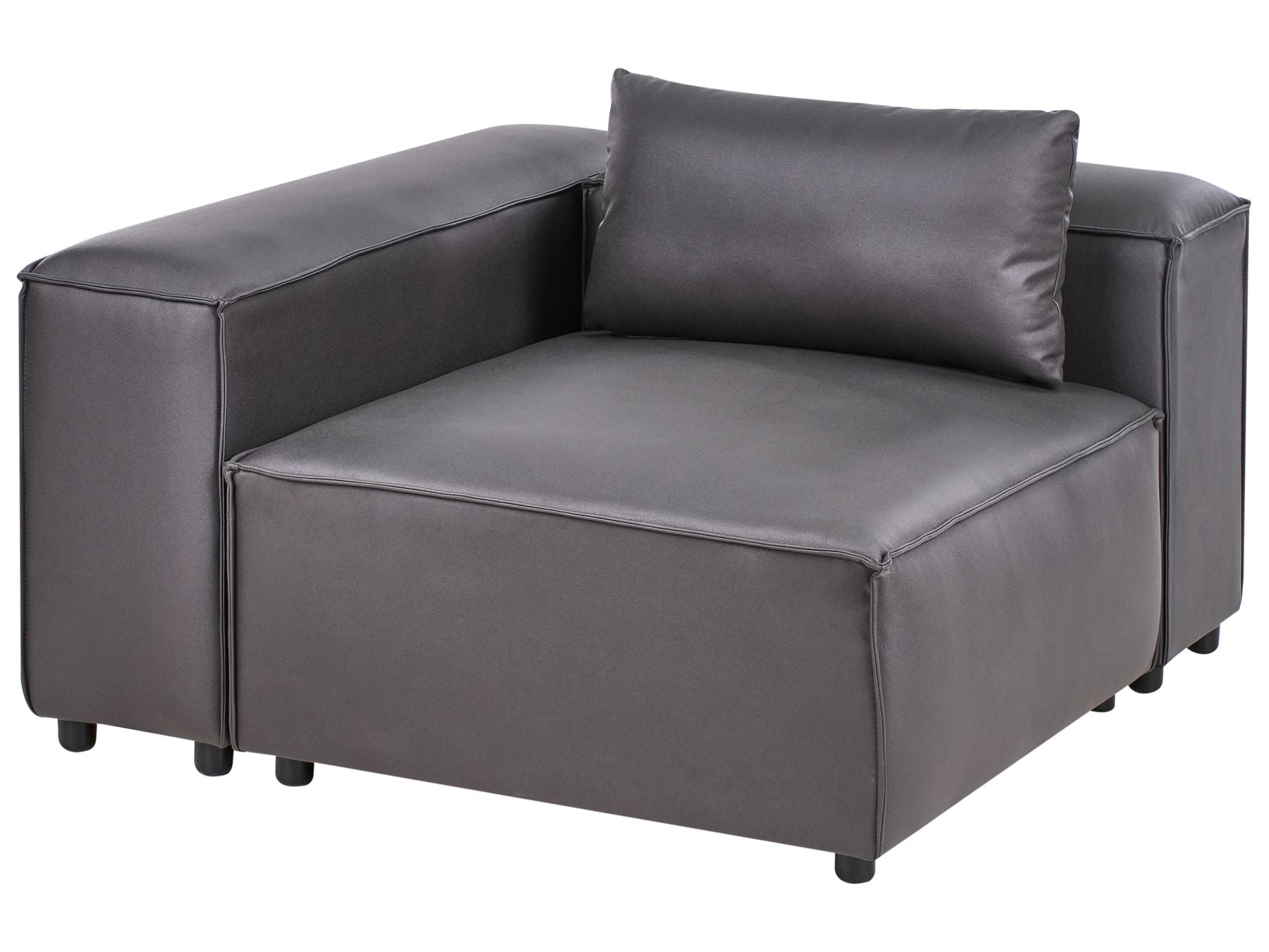 Modular Sofa BRANDE Faux Leather Black 3 Seater