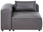 Modular Sofa BRANDE Faux Leather Black 3 Seater