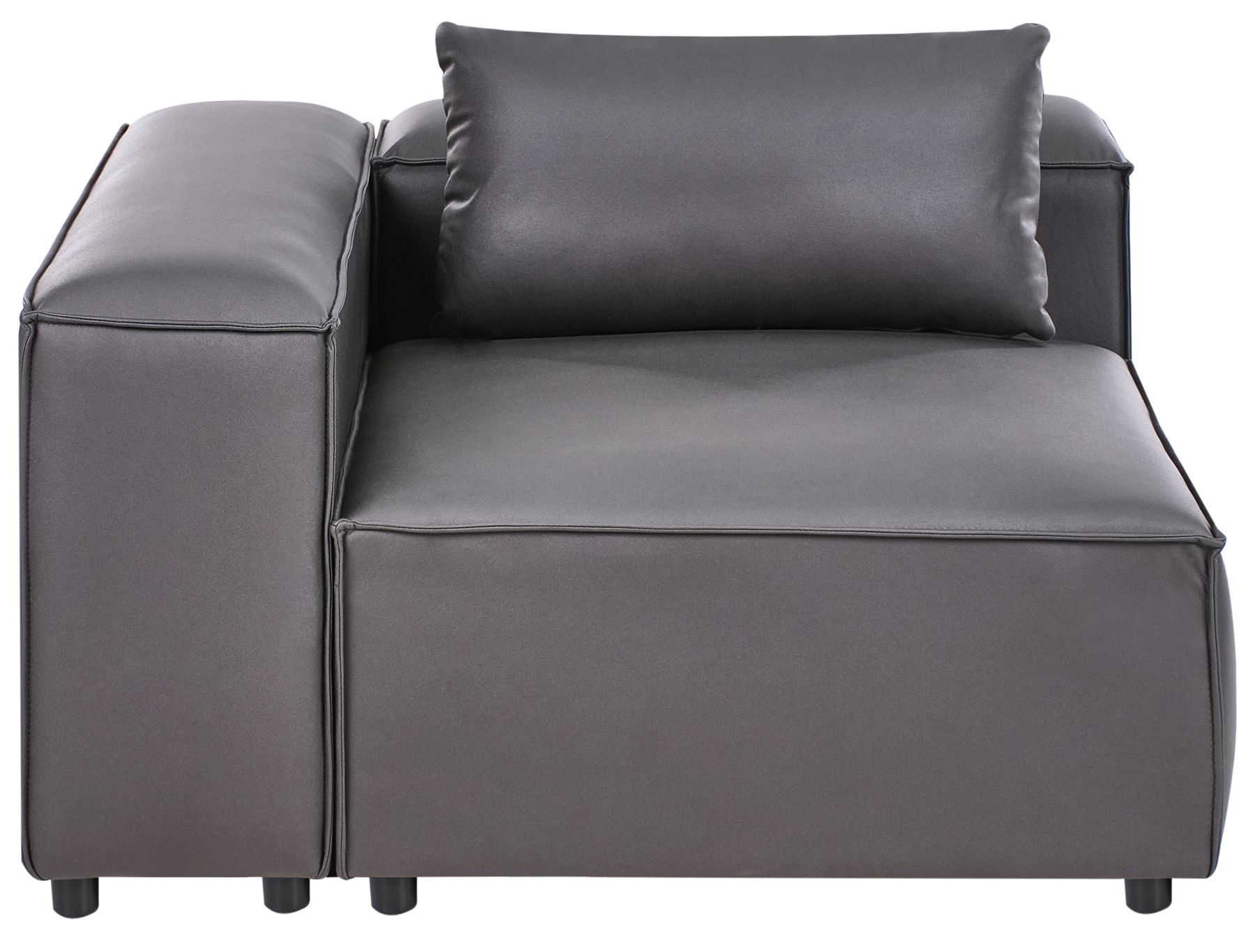 Modular Sofa BRANDE Faux Leather Black 3 Seater