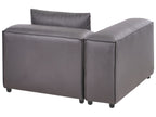 Modular Sofa BRANDE Faux Leather Black 3 Seater