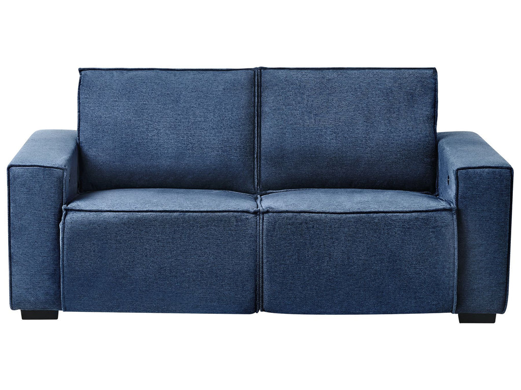Electric Recliner Sofa NUKARI Fabric Blue 3 Seater
