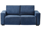 Electric Recliner Sofa NUKARI Fabric Blue 3 Seater