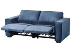 Electric Recliner Sofa NUKARI Fabric Blue 3 Seater