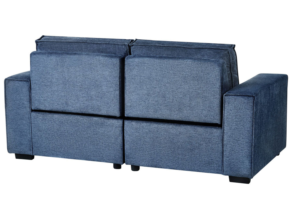 Electric Recliner Sofa NUKARI Fabric Blue 3 Seater