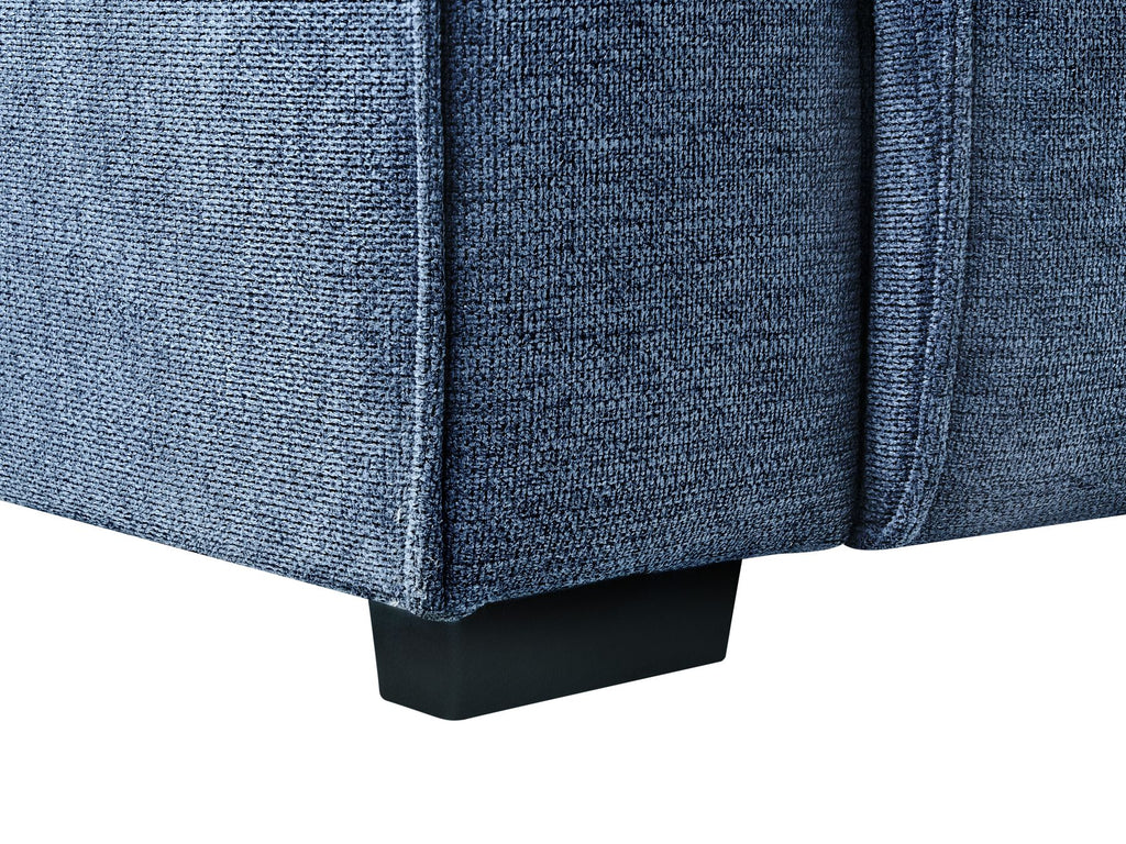 Electric Recliner Sofa NUKARI Fabric Blue 3 Seater