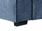 Electric Recliner Sofa NUKARI Fabric Blue 3 Seater