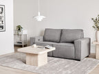 Electric Recliner Sofa NUKARI Fabric Grey 3 Seater