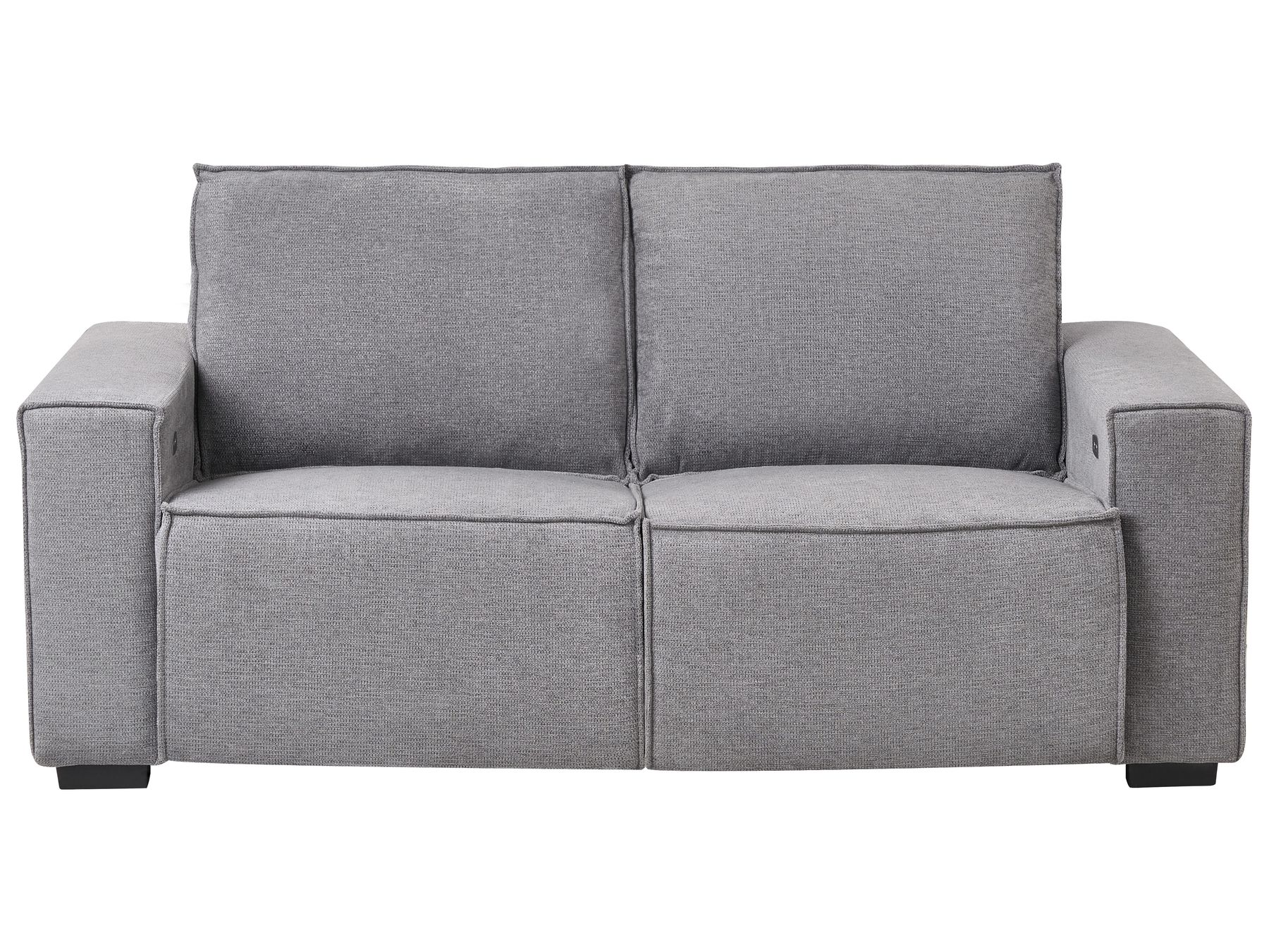 Electric Recliner Sofa NUKARI Fabric Grey 3 Seater