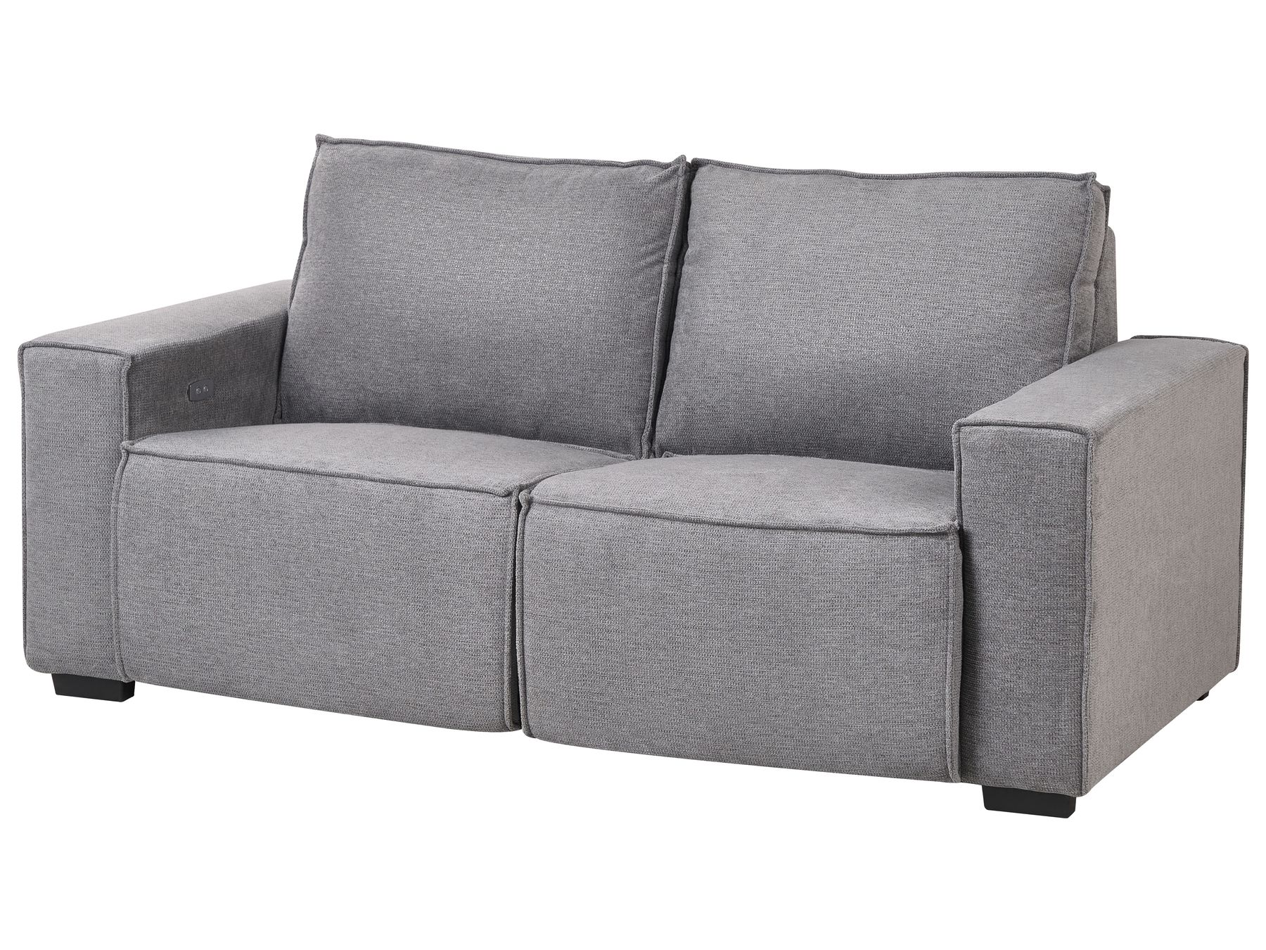 Electric Recliner Sofa NUKARI Fabric Grey 3 Seater