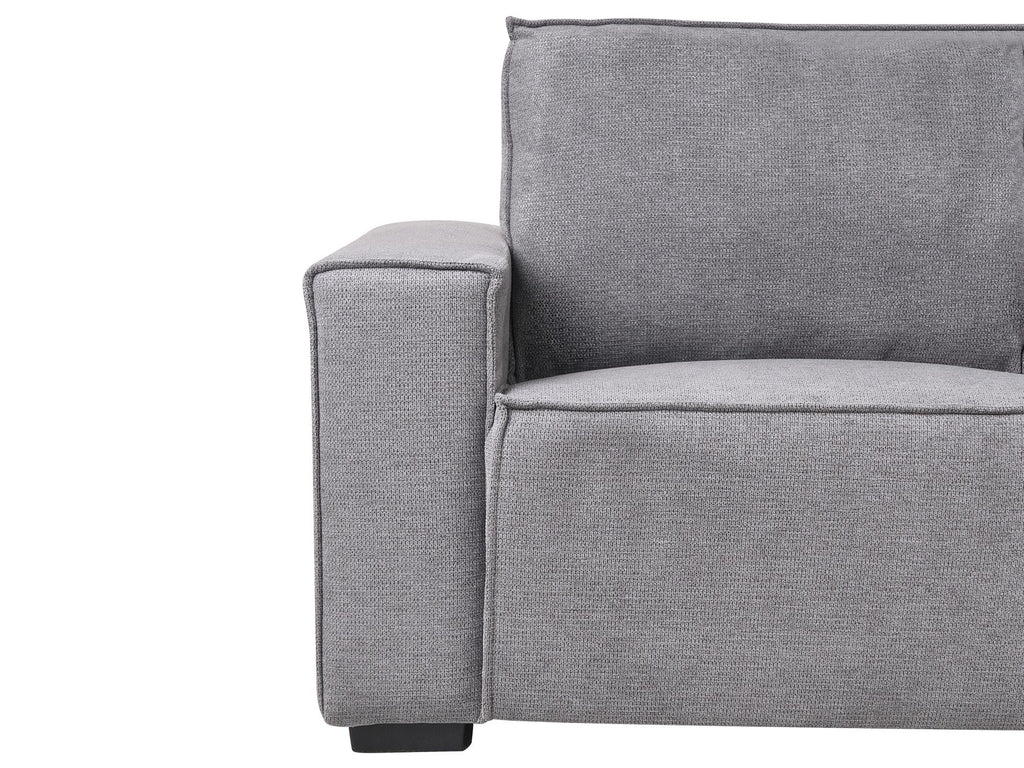 Electric Recliner Sofa NUKARI Fabric Grey 3 Seater