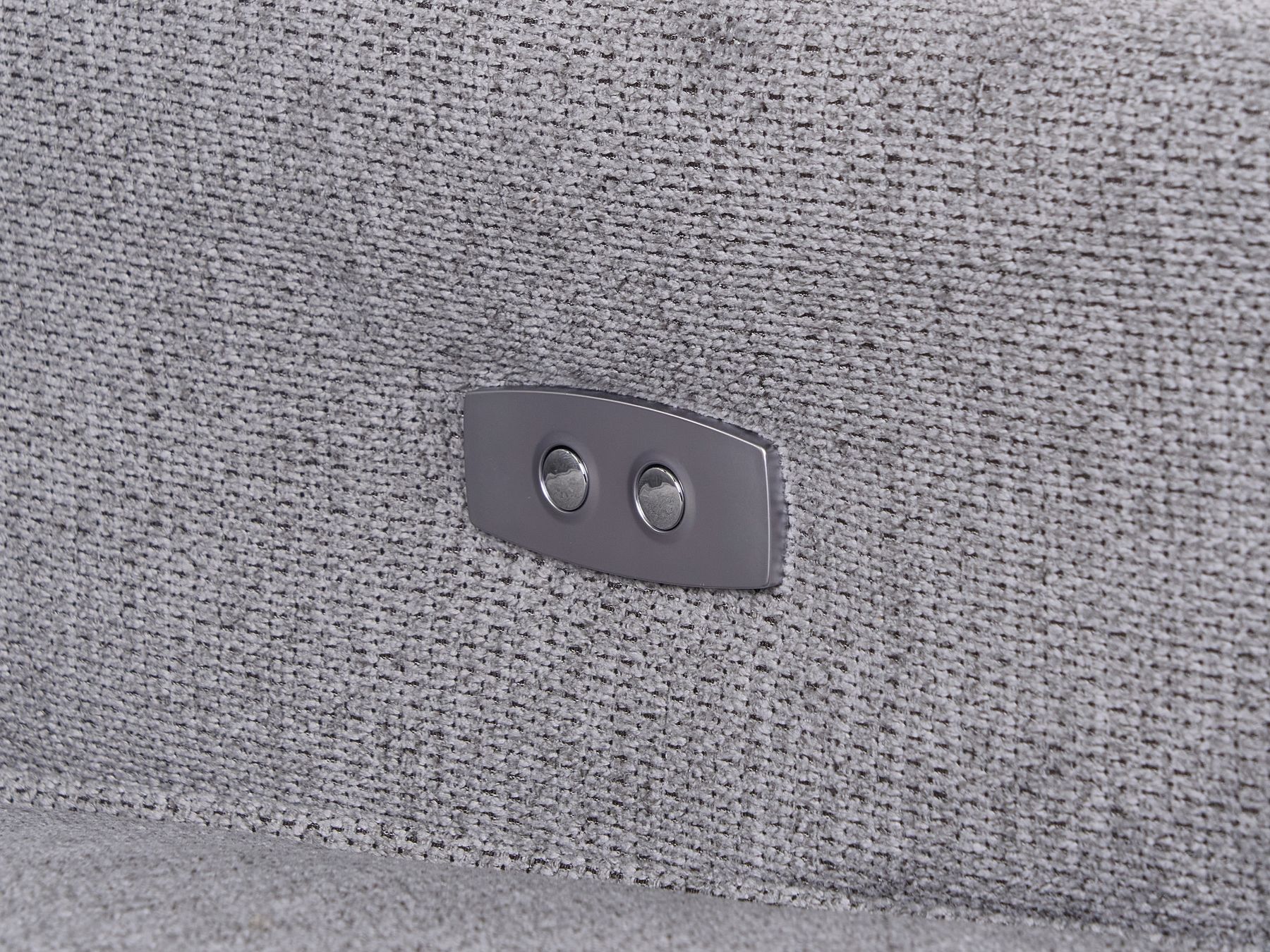 Electric Recliner Sofa NUKARI Fabric Grey 3 Seater