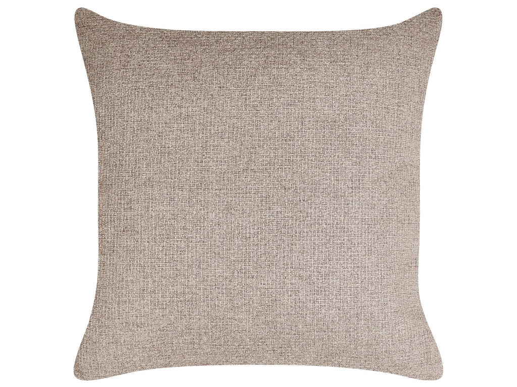 Corner Sofa Bed NASSJO Faux Linen Light Brown 3 Seater Right Hand