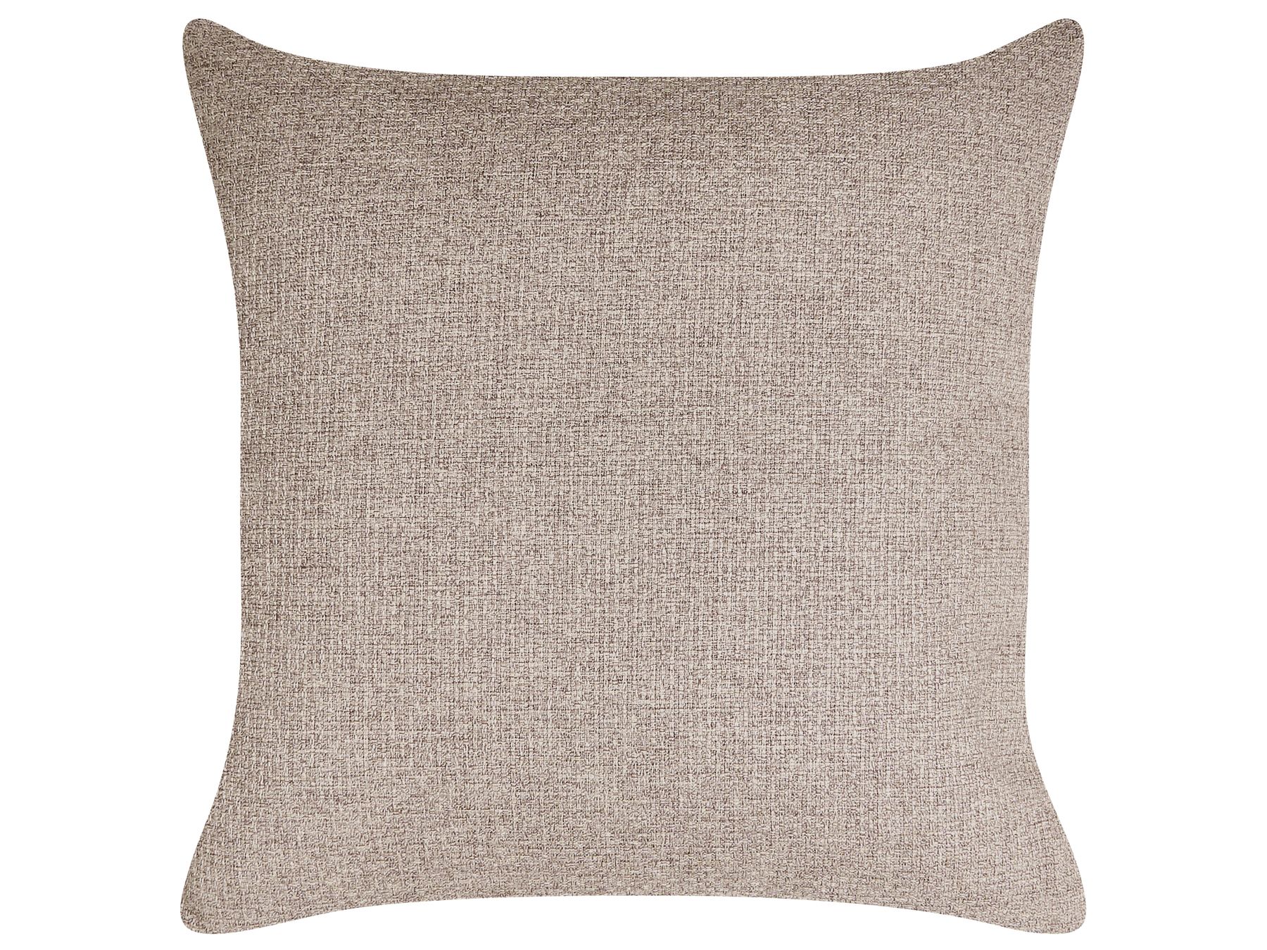 Corner Sofa Bed NASSJO Faux Linen Light Brown 3 Seater Right Hand