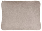 Corner Sofa Bed NASSJO Faux Linen Light Brown 3 Seater Right Hand