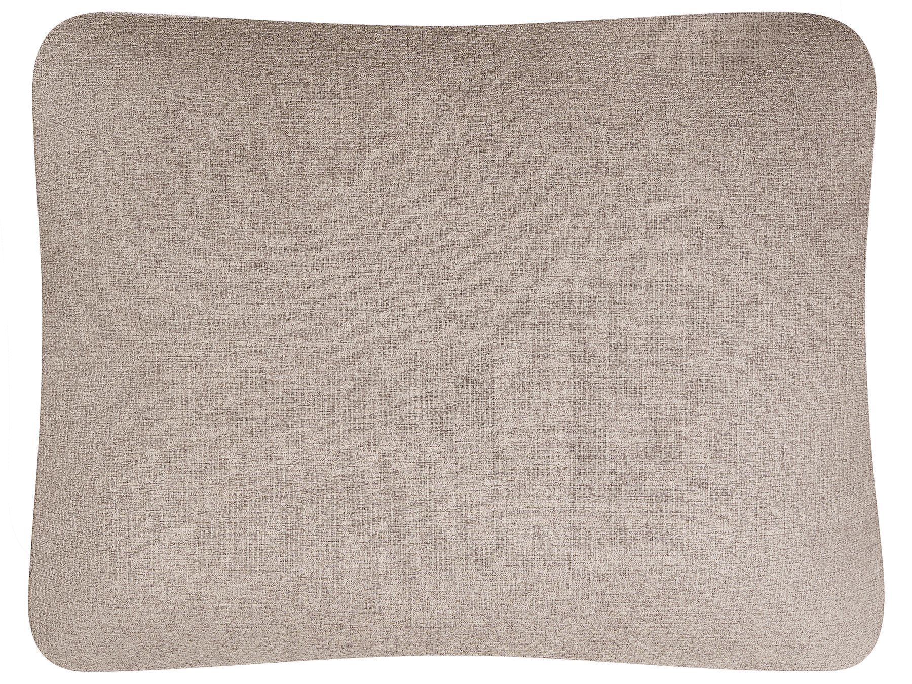 Corner Sofa Bed NASSJO Faux Linen Light Brown 3 Seater Right Hand