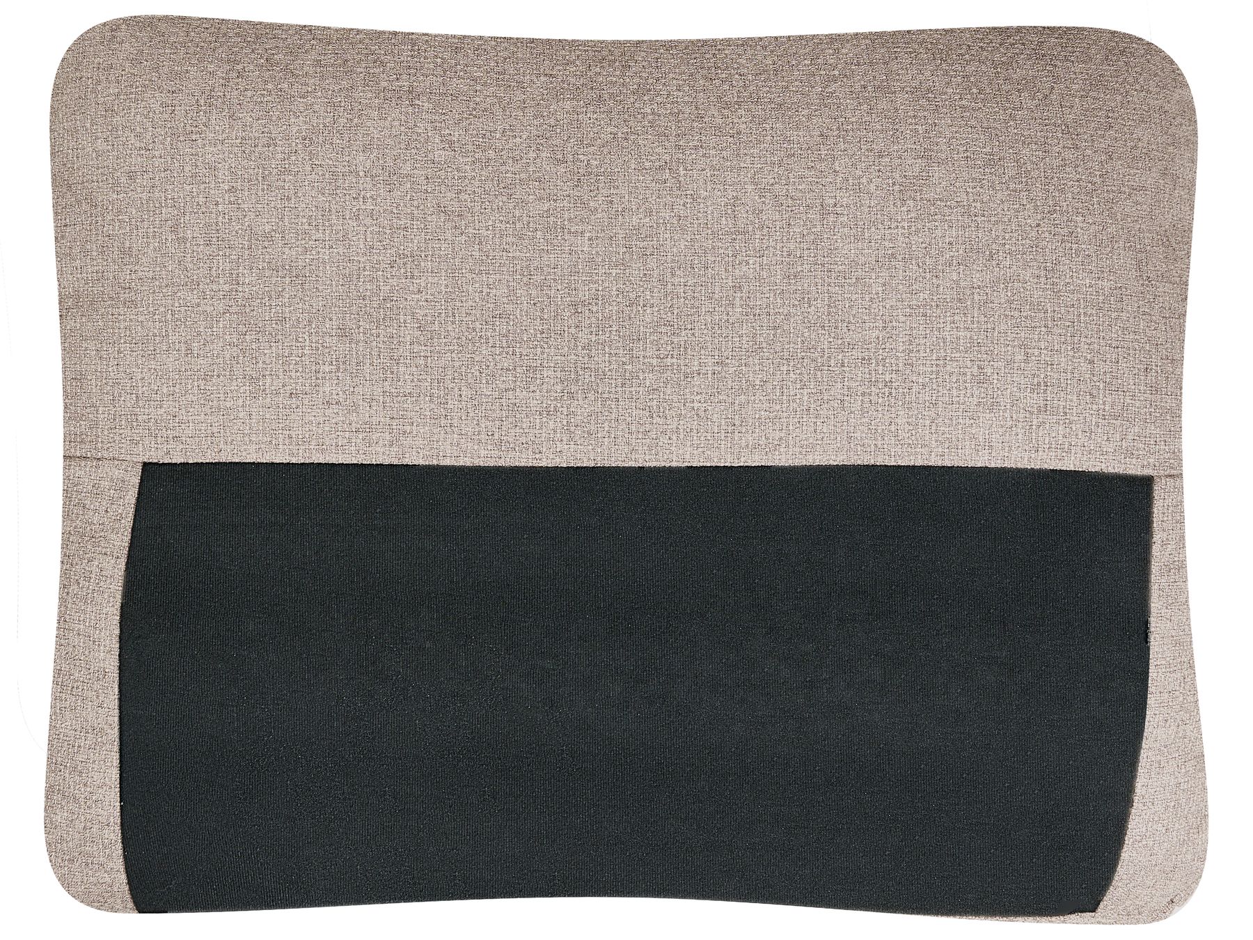Corner Sofa Bed NASSJO Faux Linen Light Brown 3 Seater Right Hand