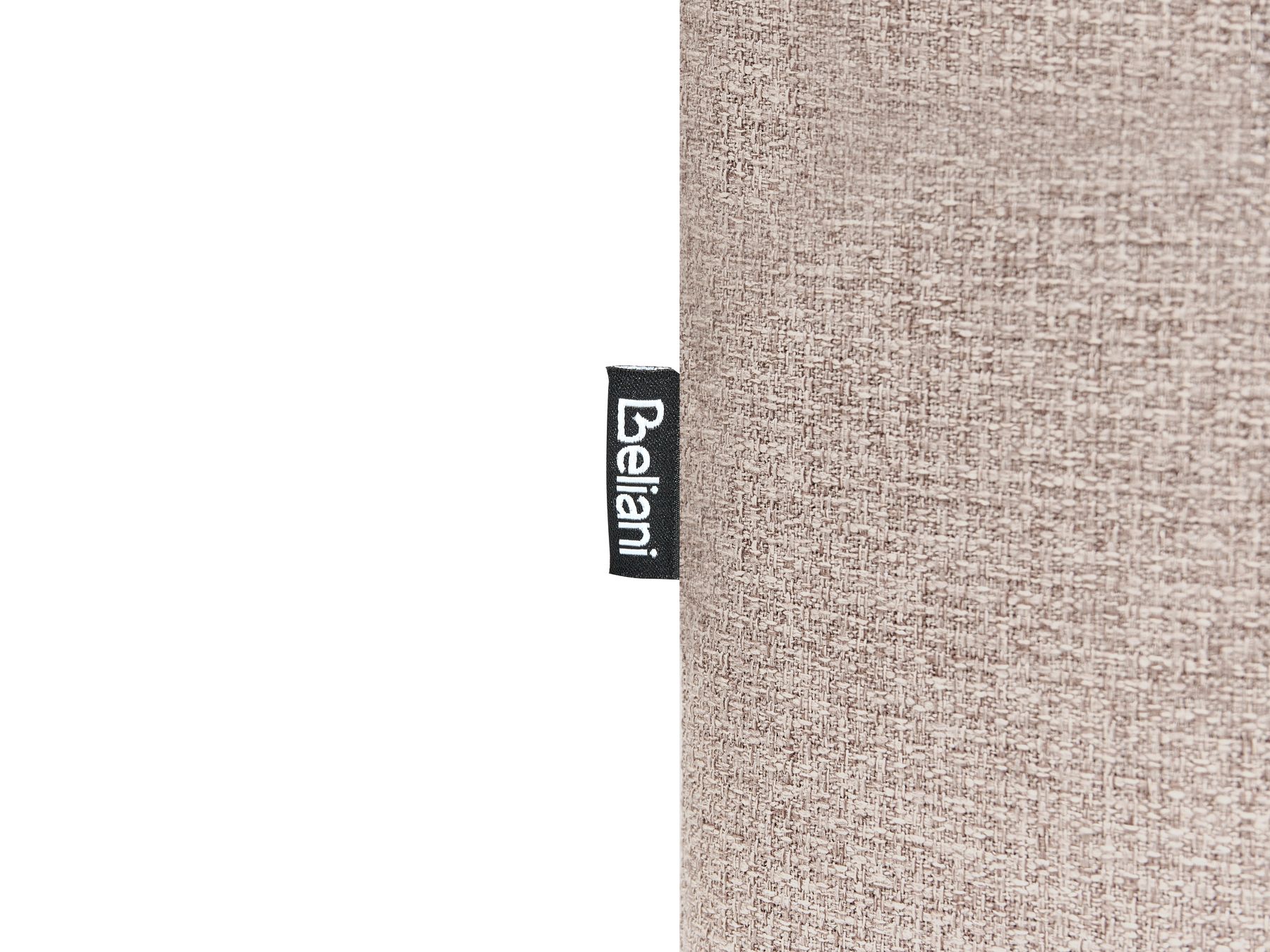 Corner Sofa Bed NASSJO Faux Linen Light Brown 3 Seater Right Hand
