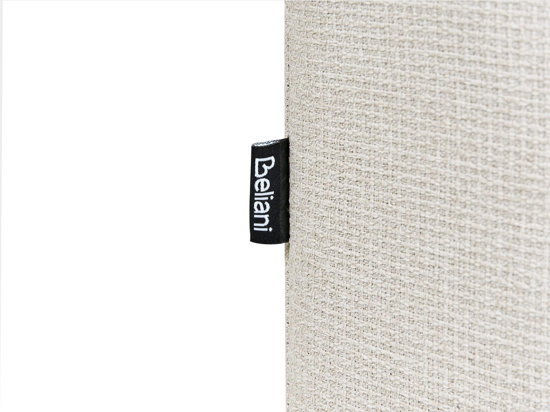 Corner Sofa Bed NASSJO Faux Linen Light Beige 3 Seater Right Hand