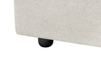 Corner Sofa Bed NASSJO Faux Linen Light Beige 3 Seater Right Hand