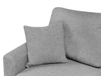 Corner Sofa Bed NASSJO Faux Linen Grey 3 Seater Right Hand