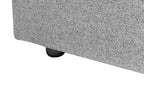 Corner Sofa Bed NASSJO Faux Linen Grey 3 Seater Right Hand